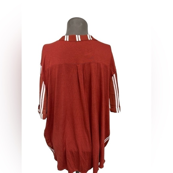 2x Womens Blouse Striped Rue 21 Business Casual Burnt Orange - Picture 4 of 5